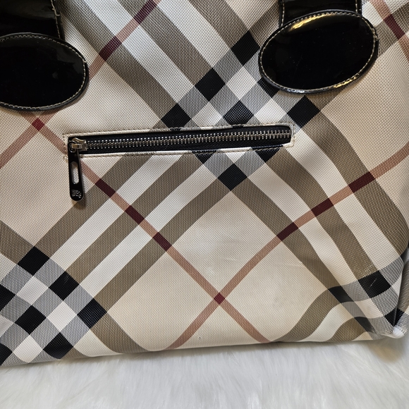 Burberry Nova Check Tote - Authentic Y2K Goals - Cream w Black. Timeless Luxury - Picture 14 of 14